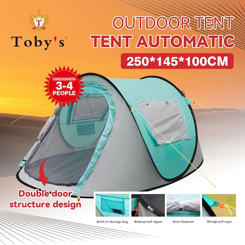 Toby&rsquo;s New Automatic Pop Up Outdoor Camping Tent, Easy Quick Opening and Rainproof beach boat tent, for hiking fishing