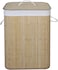 Orchid Bamboo Laundry Basket Bathroom &amp; Bedroom Laundry Bin, Removable Lining Laundry Hamper, with 100% Natural Bamboo Laundry Basket (Rectangular Bamboo Basket)