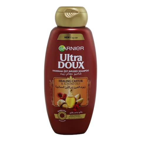 Garnier Ultra Doux Shampoo Hammam Zeit Infused Healing Castor And Almond Oils 400 Ml