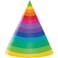 Creative Converting- Rainbow 8 Hat Adult Size < >7in X 5.75in< >Multicolor< >