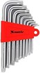 MTX Set of Hex Wrenches Torx With Satin Coating, 9 pcs., T10-T50, CrV (Short) (123059)