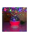 Generic Rotary Flashing Star Moon Projector Night Light Pink/Black/White 14.5X13X13cm