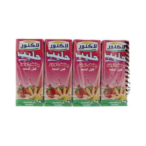 Lacnor Essentials Low Fat Strawberry Flavoured Milk 180ml