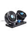 Generic - 360 Degree Rotating Car Fan 140456 Black