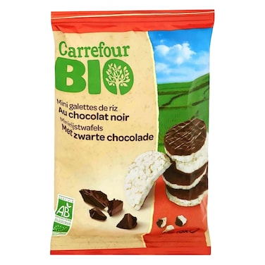 Carrefour Bio Organic Mini Dark Chocolate Rice Cakes 60GR