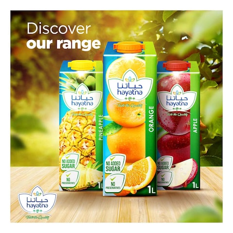 Hayatna Pure Orange Juice Free from preservatives No added sugar 1L