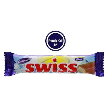 Manji Wafer Swiss Chocolate 30Gx12