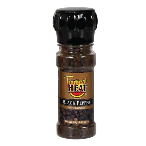 Tropical Heat Spices Black Pepper Grinder 100Ml