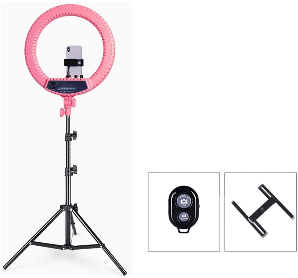 Dhr-Ringlight Flashes 18&quot; Ring Light With Bluetooth Remote Control &amp; Tripod Stand For Live Stream Youtube Video Makeup Vlog Photography