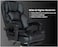 Karnak Executive Office Gaming Chair PU Leather 360 Swivel, Tilt Lock Mechanism, Soft Foam &amp; Well Padded Backrest With Lumbar Support, Black