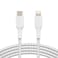Belkin Braided Lightning To USB C Data Sync Charging Cable 6.6ft White