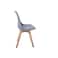 Jilphar Furniture Armless Dining Chair with Wooden Legs JP1154A, Grey