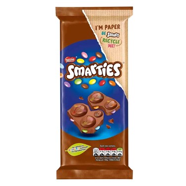 Nestle Smarties Chocolate Bar Milk 90g