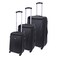 ProWorld Trolley Bag With 4 Wheels Set 3 Pieces Black