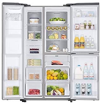 Samsung 650L Gross &amp; 602L Net Capacity Side By Side With FlexZone Refrigerator, Silver, RS65R5691SL (Installation Not Included)