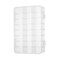 Generic-Plastic Jewelry Organizer Box 24 Grids Clear Storage Transparent Container Compartment Box with Adjustable Dividers