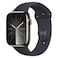 Apple Watch Series 9 LTE 41mm Graphite Stainless Steel Midnight Sport Band Small/Medium