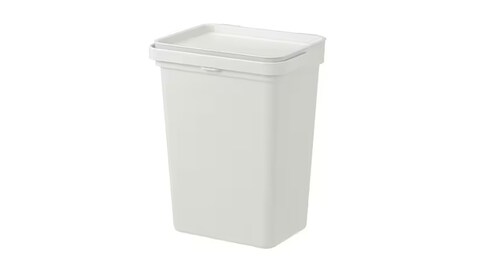 Bin with lid, light grey, 10 l