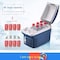 Lydianzi Mini Car Fridges, 12/220V 8L Portable Auto Car Refrigerator Electric Mini Travel Fridge Cooler Box Multi-Function Home Cooler Freezer Warmer For Car Home Use (Color : Blue)