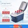 Lydianzi Mini Car Fridges, 12/220V 8L Portable Auto Car Refrigerator Electric Mini Travel Fridge Cooler Box Multi-Function Home Cooler Freezer Warmer For Car Home Use (Color : Blue)