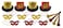 Pure Elegance Gold &amp; Red Party Kit Assortment for 50