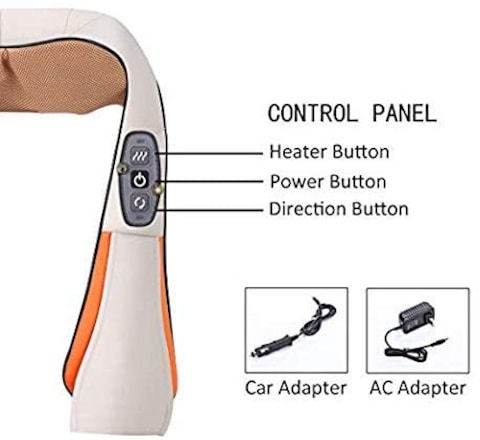 Shopdeals Back Neck And Shoulder Massager, Deep Tissue 3D Kneading Pillow Massager For Neck, Back, Shoulders, Foot, Legs - Full Body Massage Relieve Muscle Pain