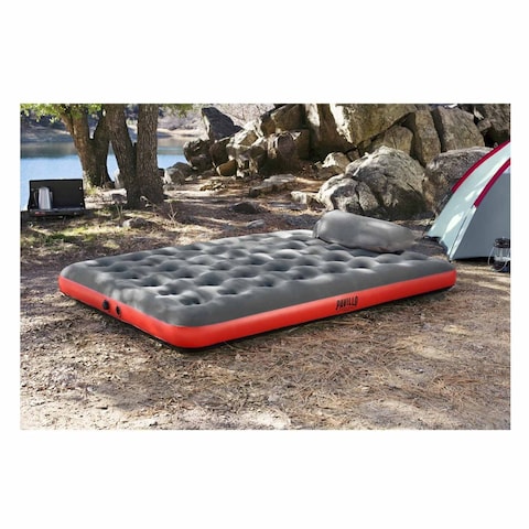 Bestway Pavillo Roll And Relax Queen Size Airbed Grey And Red 2.03X1.52X22Cm