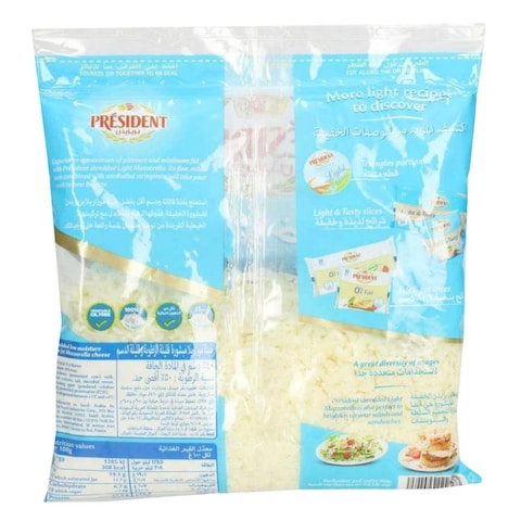President Shredded Light Mozzarella Cheese 400g