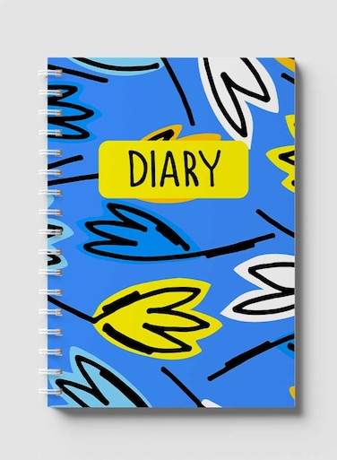 لوحة  دفتر سلك ٦٠ ورقة بغلاف من الورق المقوى بتصميم اوراق شجر ملونه، لتسجيل الملاحظات وتدوين التذكيرات للعمل أو الجامعة أو المدرسة