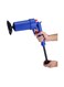 Generic Toilet Plunger Air Drain Blaster Pressure Pump Cleaner Blue 40cm