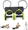 Generic Fitness Device Abdominal Trainer Fitness Foot Pedal Pulling Rope Trainer Roller Scooter Double Wheel Exercise Belly Trimmer For Arm/Leg/Back Trainer Sports Equipment For Women And Men (Green)