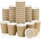 Yesocea [50 Cups] 8 oz. Kraft Disposable Coffee Cups - Triple Wall Ripple Hot Paper Cups for Tea, Drinks To-Go