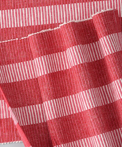 Coral stripe pink place mat