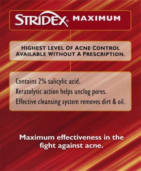 Stridex Single-Step Acne Control, Maximum, Alcohol Free, 90 Soft Touch Pads