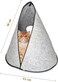 Cat Bed, Pet Bed, Kitten bed, cozy cats, plush and soft, cushioned, portable, stylish, ventilated, Luxury, Decorative, Strong &amp; warmth Design, Indoor, Easy to Clean, Grey color, 58 cm height