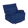 In House Velvet Classic Recliner Chair - Dark Blue - NZ10