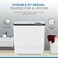 Krome 8Kg Twin Tub Semi-Automatic Washing Machine, Powerful Wash With Mechanical Wash Timer, Intuitive Control, Durable Aluminium Spin Motor, 360W Wash Spin Input Power With 170W, White, KR-WSA80K