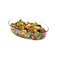 Aiwanto 1.6L Glass Oval Dish Container for Dinning Table Glass Salad Container Oval Dish Bakeware Pan