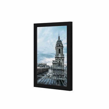 لوحة جدارية ديكور مع اطار خشبي لون اسود 23x33 سم - لوحة