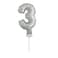 5" Silver Foil Balloon Cake Topper - 3
