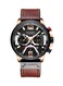 Curren - Men's Leather Chronograph Watch 8329