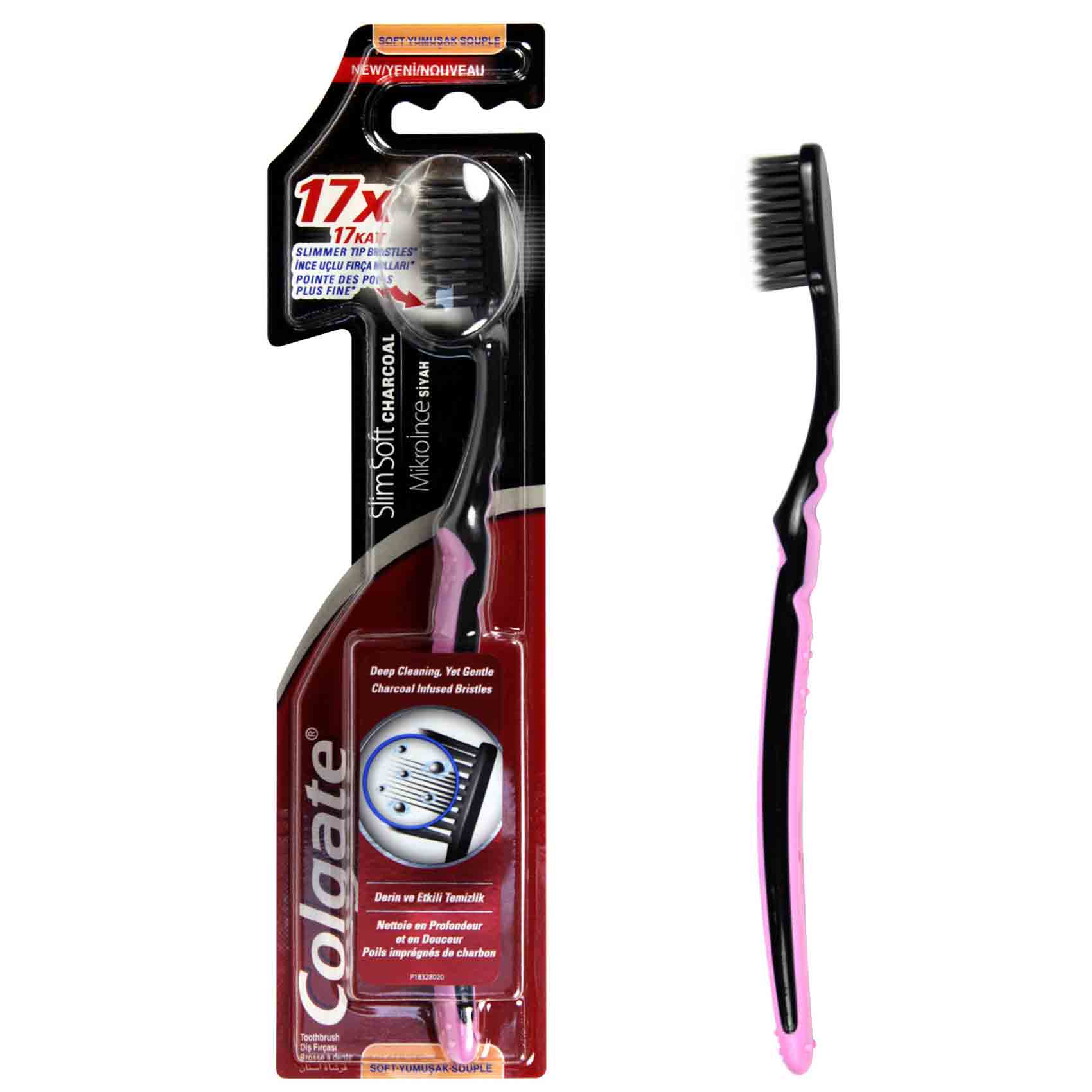 Colgate Toothbrush 17x Charcoal Infused Slim Soft 2 Pieces product thumbnail 7