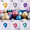 Generic-50PCS 12in Metalic Latex Balloons Round Thick Wedding Birthday Party Decoration Solid Color Balloon