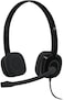 Logitech H151 Wired STEREO Headset, Stereo Headphones with Rotating Noise-Cancelling Microphone, 3.5 mm Audio Jack, In-Line Controls
