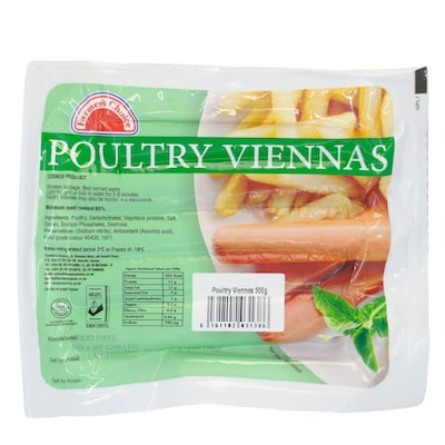 Farmer's Choice Extra Long Poultry Vienna 500g
