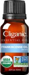 Cliganic USDA Organic Frankincense Essential Oil, Boswellia Serrata, 100% Pure Natural Undiluted, For Aromatherapy, Non-Gmo Verified