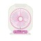 Krypton 8&#39;&#39; Rechargeable Mini Table Fan- Powerful Personal Desk Box Fan, Table Fan For Office, Home (3 Speed), 2 Years Warranty