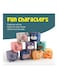 Moon Animal Building Blocks Set Of 9 Squeeze And Stack Learning Toy, 4.5 X 4.5 X 4.5cm
