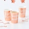 Ginger Ray Foiled Paper Cup 8-Pieces- Rose Gold
