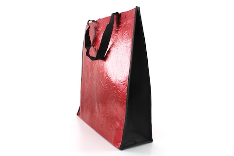 Non Woven Fabric Bag 34.5x12x38cm, Bold Red Elegance for Stylish Carrying